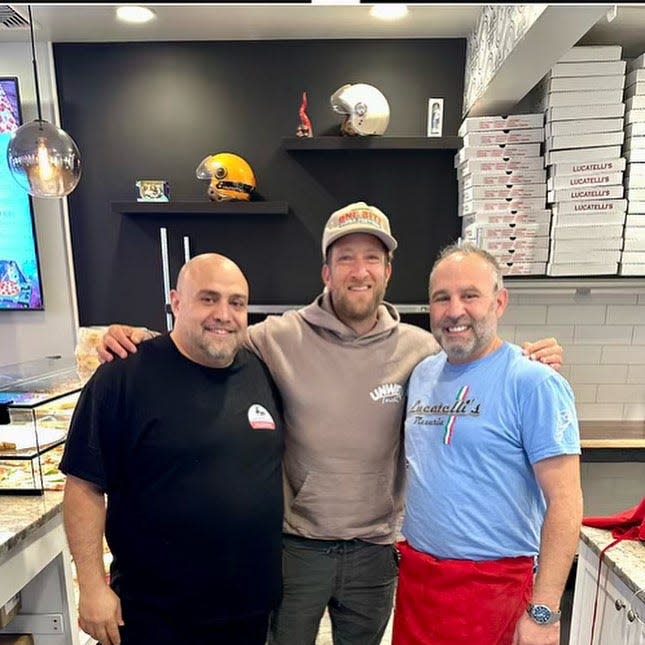 Media celebrity David "El Presidente" Portnoy, the founder of Barstool Sports and pizza rating website One Bite Pizza, stops by Lucatelli's Pizzeria in Doylestown over the weekend.