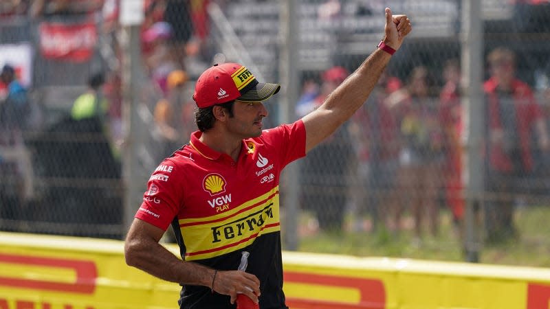 A photo of Carlos Sainz at the Italian Grand Prix. 
