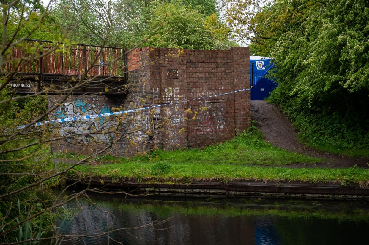 An area in the park remained cordoned off on Friday (swns)