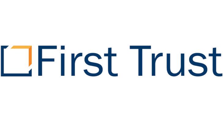 The logo for First Trust is seen on a white background.