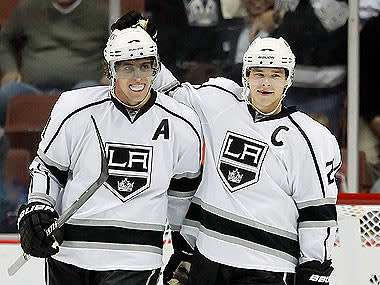 With core players such as Anze Kopitar (L) and Dustin Brown (R), expectations were running high in Los Angeles at the start of the season. Those high hopes and subsequent poor play cost Terry Murray his job