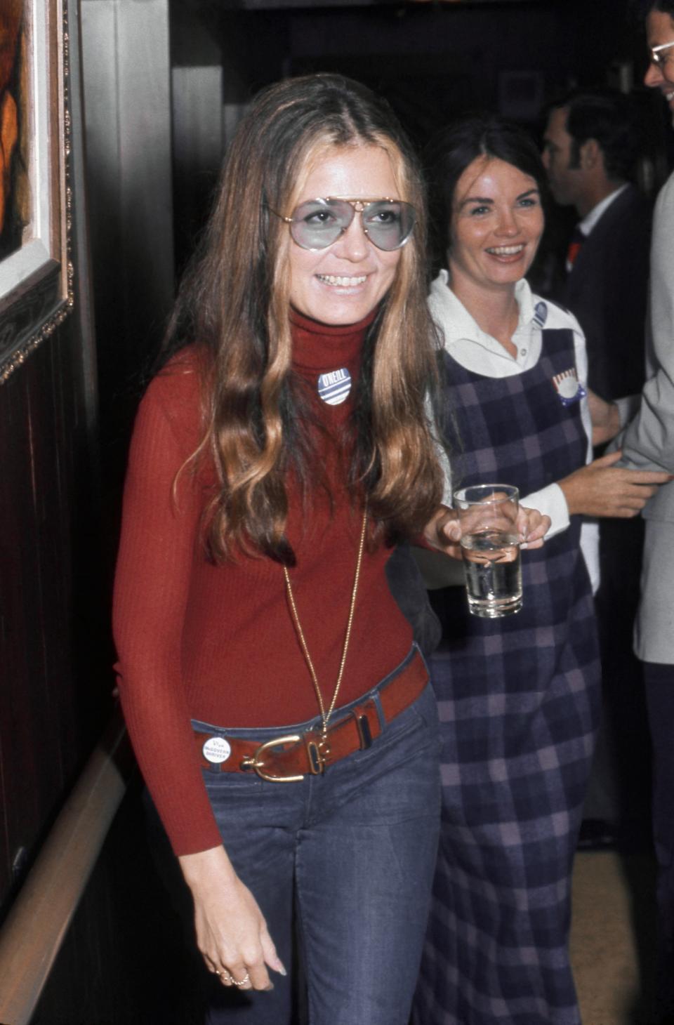 Steinem at a fundraiser in California in 1972