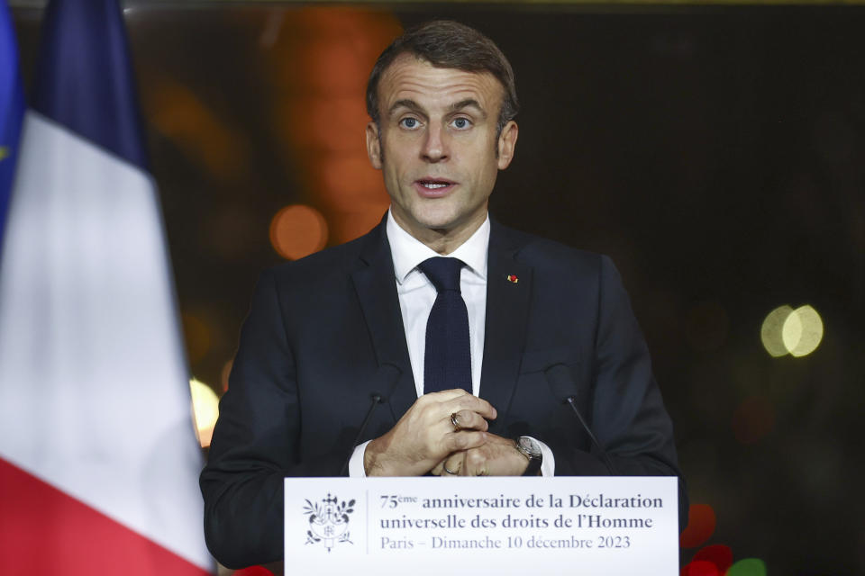 Emmanuel Macron (Mohammed Badra/Pool photo via EPA)