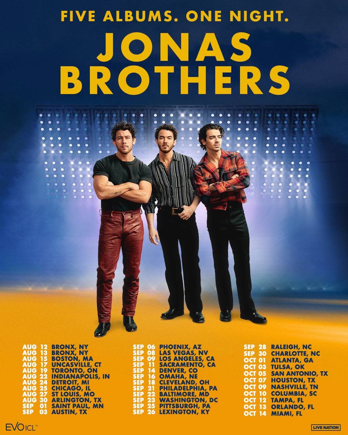 The Jonas Brothers announced dates for their upcoming tour.