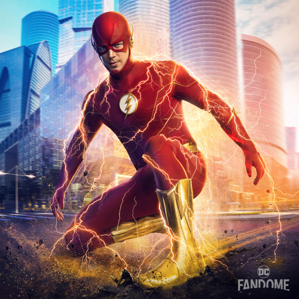 Grant Gustin's new Flash costume for season eight.