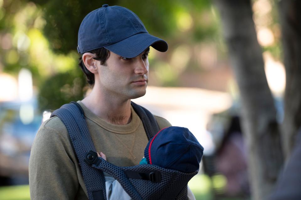 Joe with his blue hat and Henry in a carrier - you season three