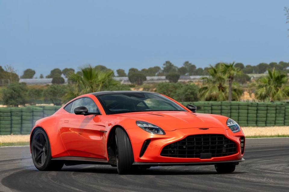 a red sports car on a road