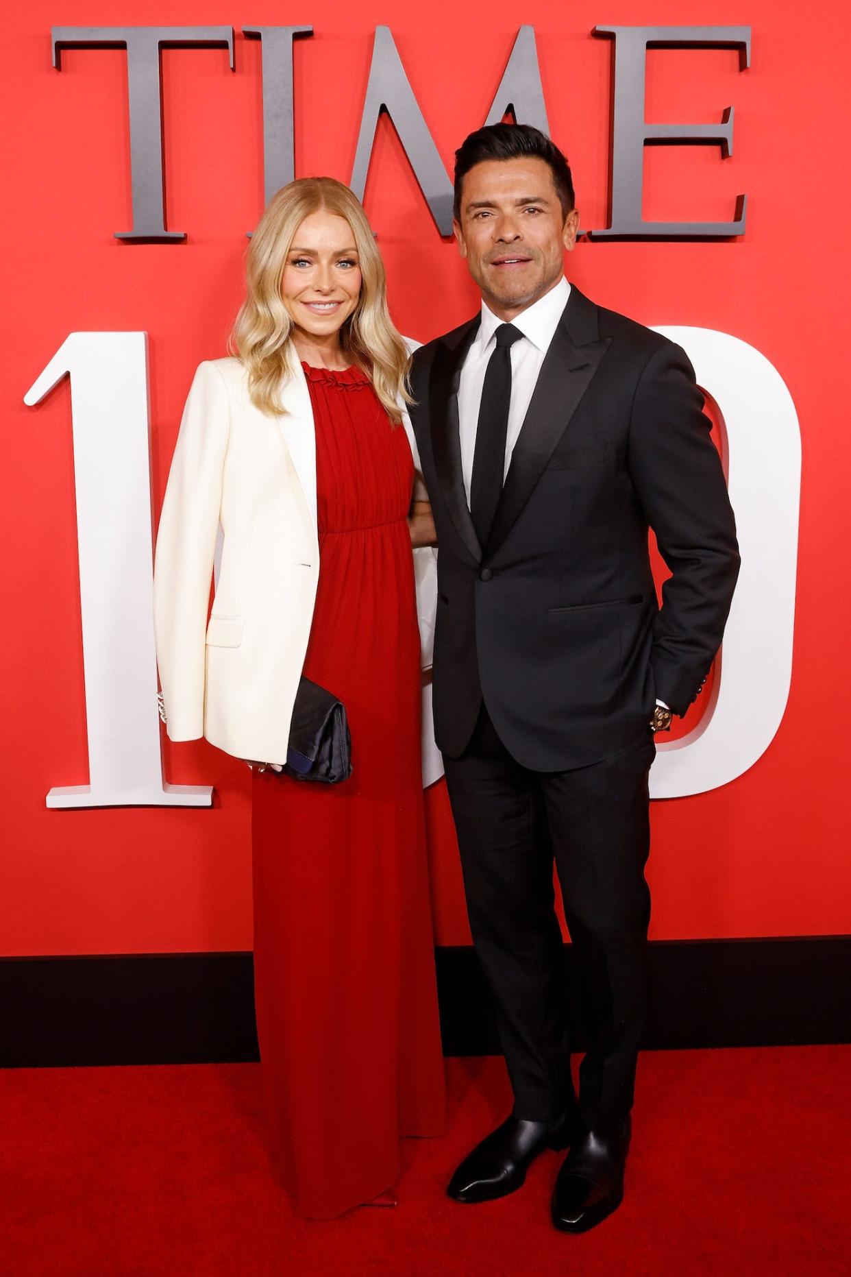 Kelly Ripa and Mark Consuelos attend the 2024 Time100 Gala.