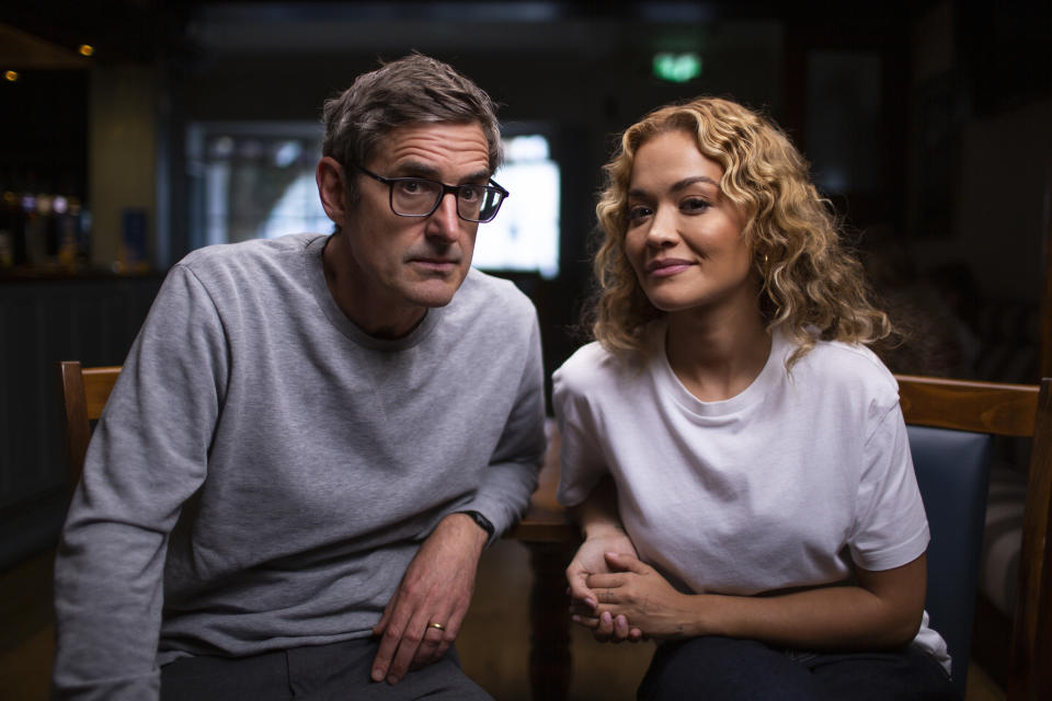 Louis Theroux with Rita Ora. (BBC)