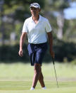 <p>President Barack Obama plays a round of golf during his Hawaii vacation on Dec. 26.</p>