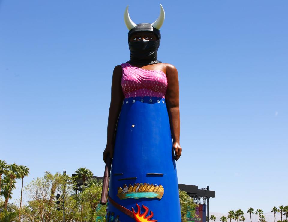 "La Guardiana" By LosDos at the Coachella Valley Music and Arts Festival in Indio, Calif., on April 15, 2022.