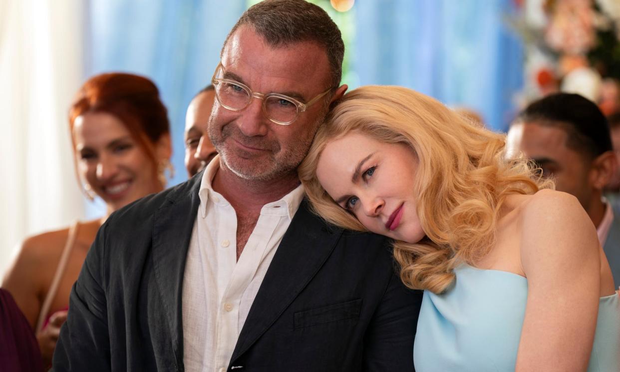 <span>Admiring the fruit basket? Liev Schreiber as Tag Winbury and Nicole Kidman as Greer Winbury in The Perfect Couple.</span><span>Photograph: Hilary Bronwyn Gayle/Netflix</span>