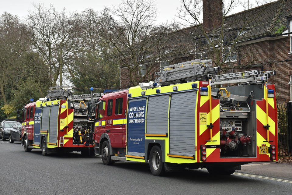 <em>Firefighters – More than 70 firefighters battled the blaze at London Zoo (Picture: PA)</em>