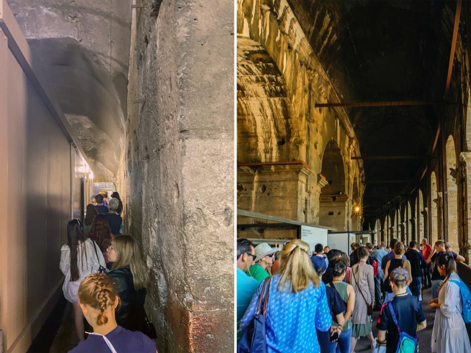 Crowds inside the Colosseum in Rome in October 2022.