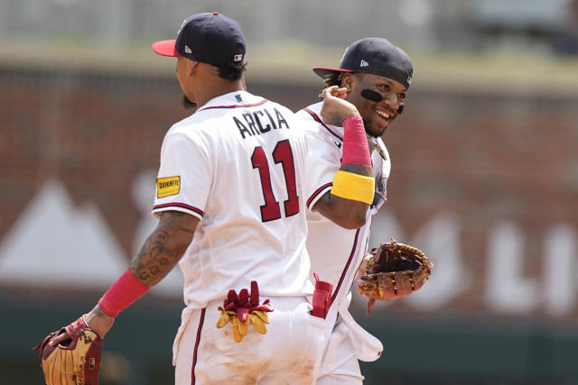 Atlanta Braves third baseman Orlando Arcia in action during a