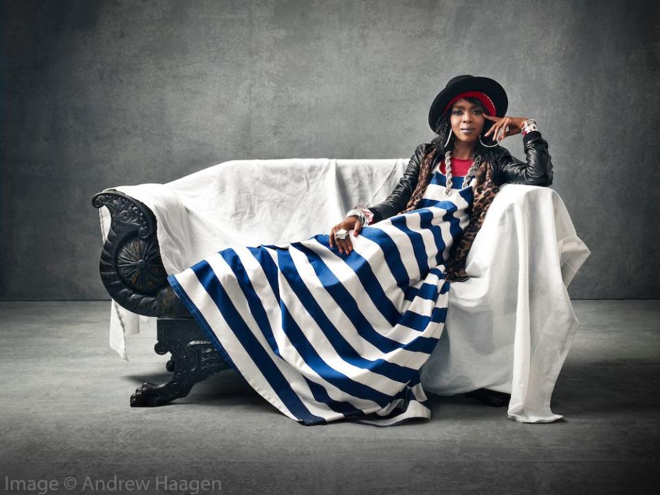 Lauryn Hill as photographed by Andrew Haagen in his portrait studio at the Coachella Valley Music and Arts Festival.
