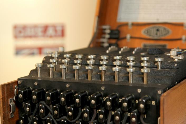 A World War II-era Engima encryption machine used by the Germans (AFP Photo/DAVID BUCHAN)