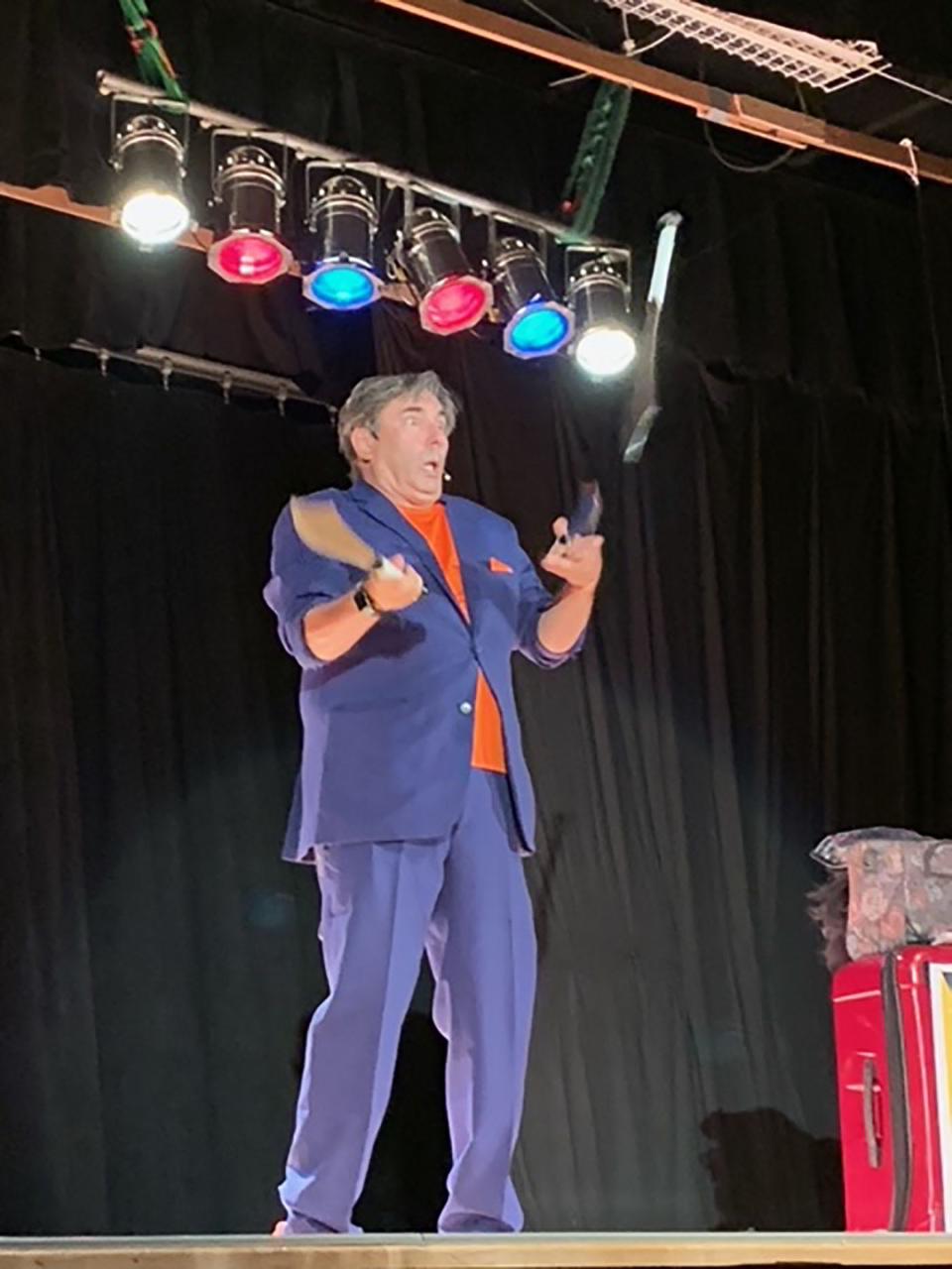 A highlight of Saturday's showcase performance at Colon High School was juggler and comedian Michael Goudeau. He and five other performers capped the four-day Abbott's Magic Get-Together.