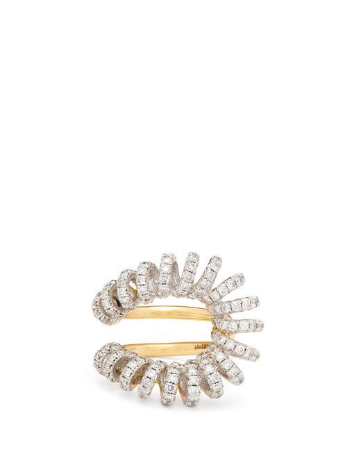 20) Maia Diamond & 18-Karat Gold and White-Gold Ring