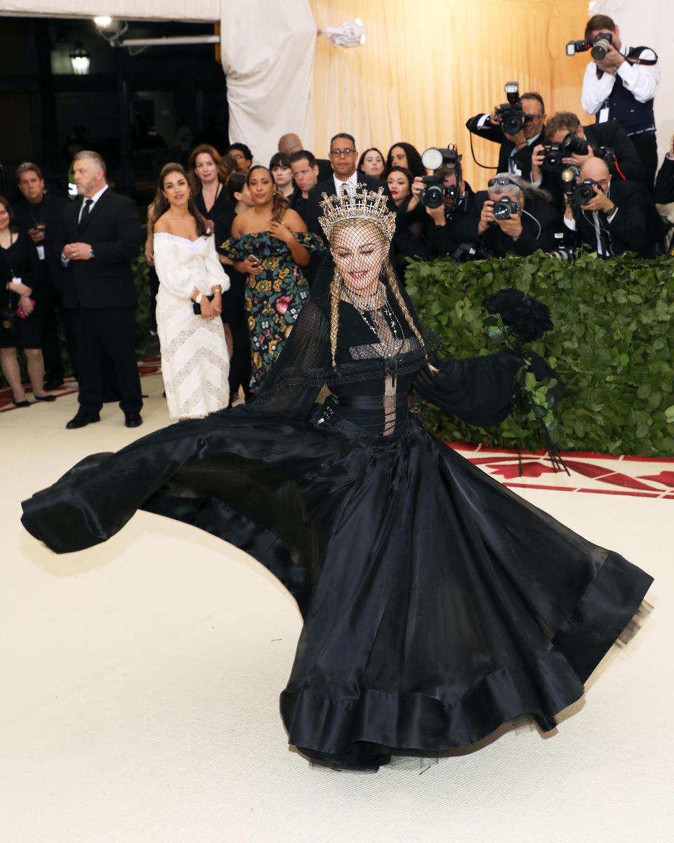 &ldquo;Tonight I feel so close to God,&rdquo; Madonna, wearing a black Jean-Paul Gaultier gown, told Vogue.&nbsp;&nbsp;
