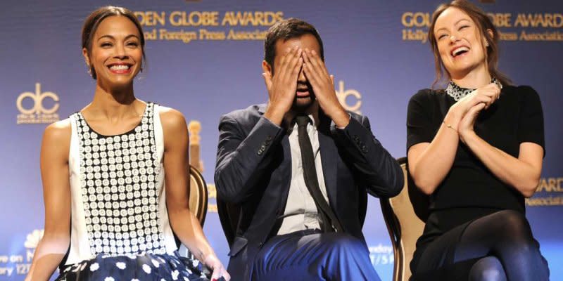 Aziz Ansari Olivia Wilde Zoe Saldana Golden Globes nominations