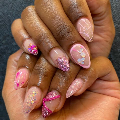 <p>This pink is such a great base to go wild with accents</p><p><a href="https://www.instagram.com/p/CJa3NURJLxL/" rel="nofollow noopener" target="_blank" data-ylk="slk:See the original post on Instagram;elm:context_link;itc:0;sec:content-canvas" class="link ">See the original post on Instagram</a></p>