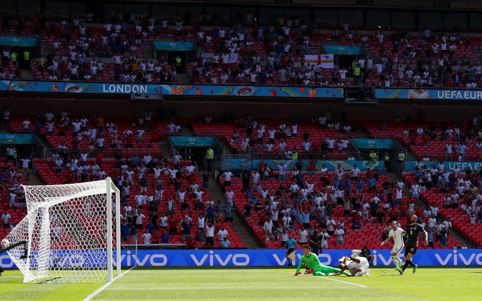 Sterling bundles the ball in after excellent work from Phillips - Getty Images