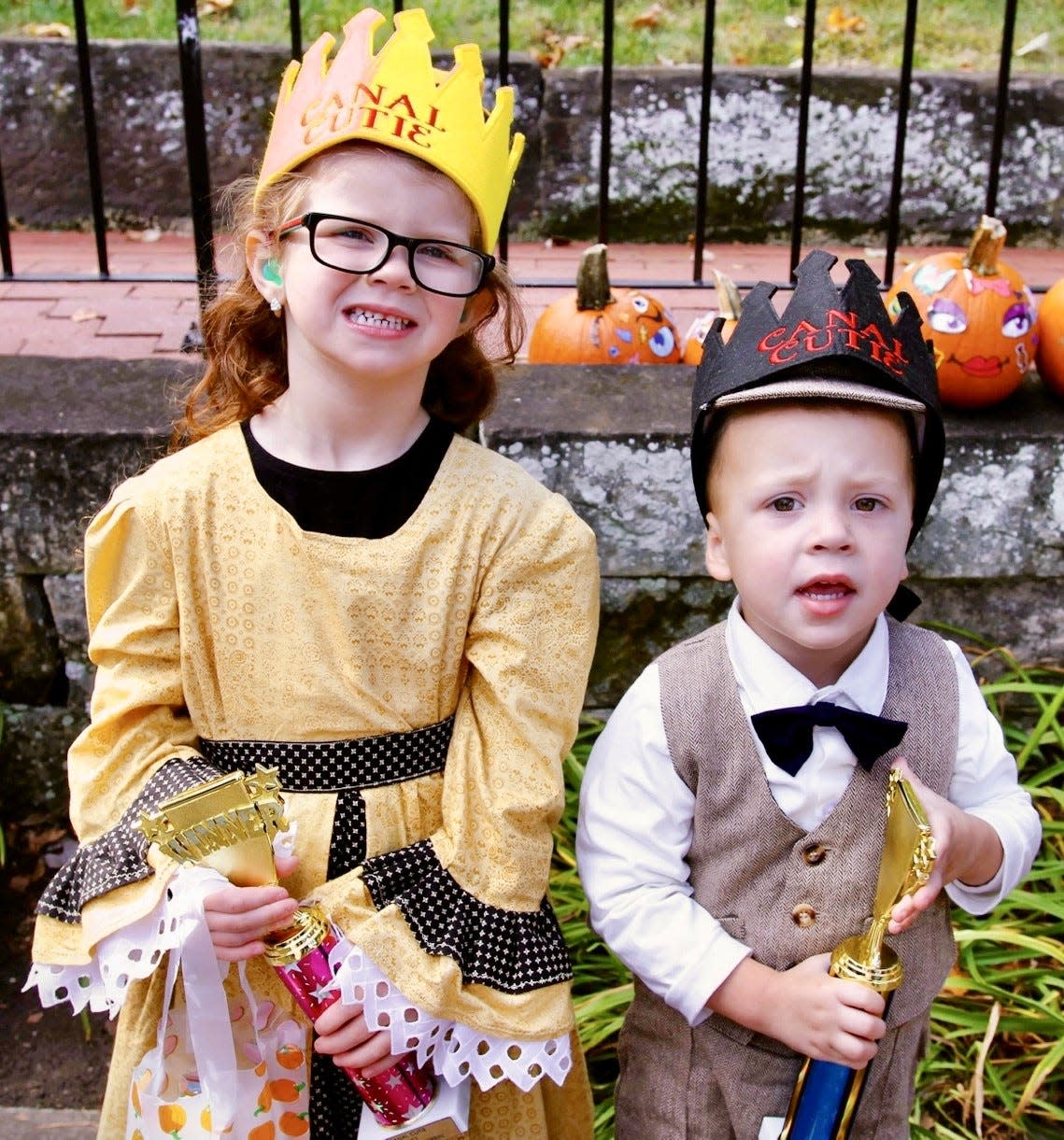 Rilynn Hall and Seth Ehman Carnes were named the Canal Cuties during the annual Coshocton Canal Court royalty contest held during the recent Apple Butter Stirrin' Festival. The event organized by Amanda Fink benefits the Coshocton Canal Court Committee. Photos are posted on the canal royalty Facebook page and each 10 likes gets the child one ticket into the drawing for Canal Cuties.