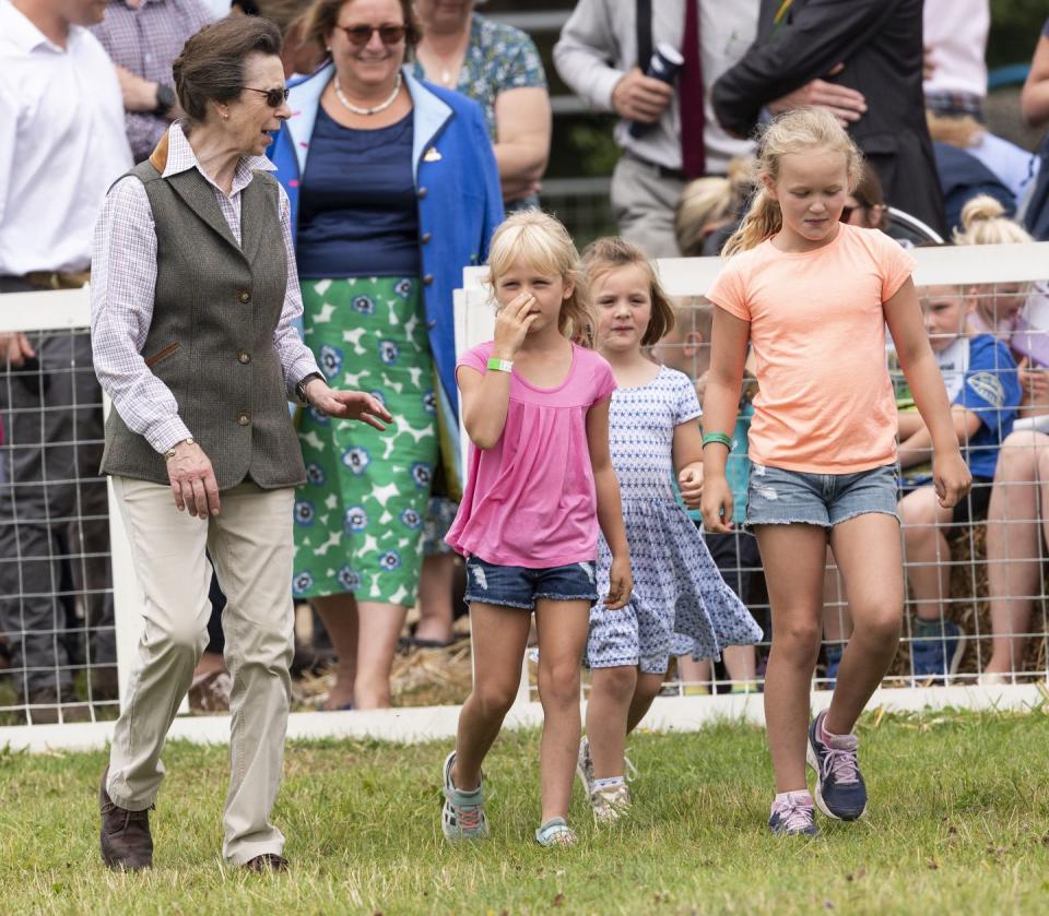 Princess Anne with her Granddaughters