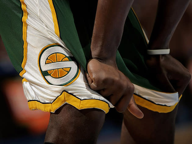 Seattle's last NBA uniform, for now. (Getty Images)