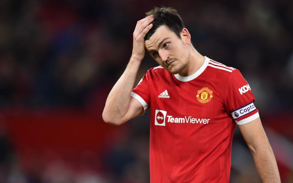 Harry Maguire was badly caught out time and time again - EPA-EFE/Shutterstock