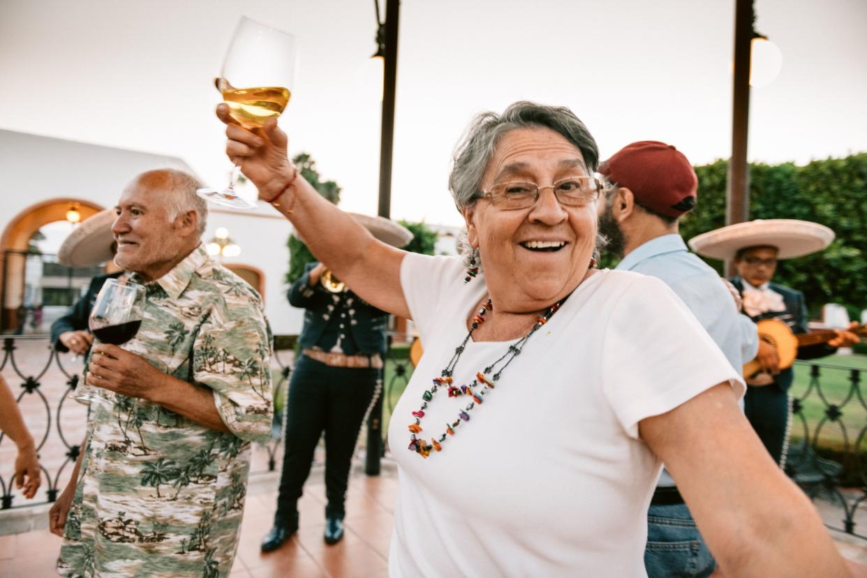 senior woman dancing