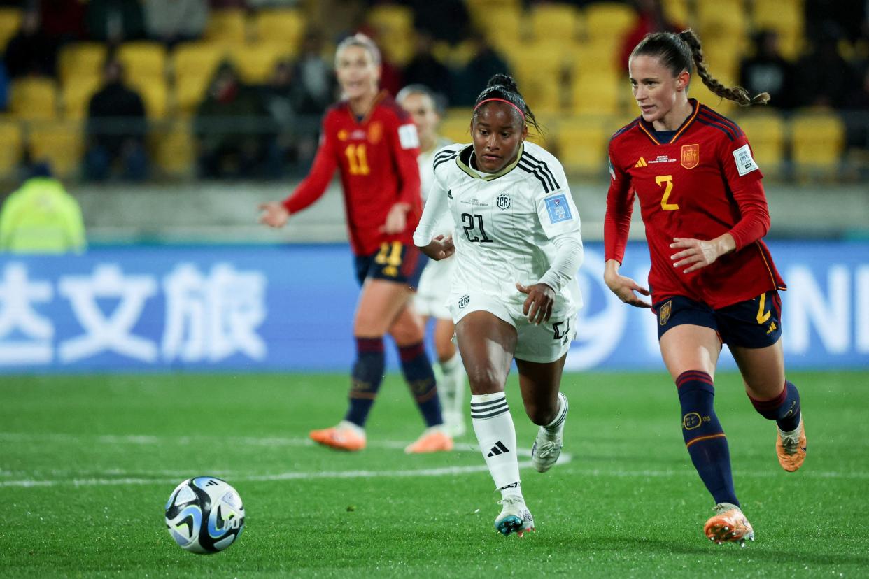 Sheika Scott hizo su presentación en el Mundial con Costa Rica (Foto de: Marty MELVILLE / AFP) (Foto de: MARTY MELVILLE/AFP via Getty Images)