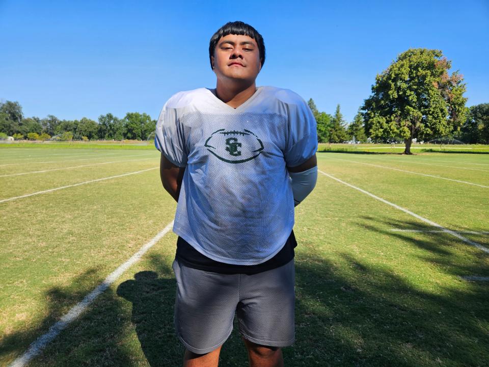 Shasta College freshman offensive lineman Matthew Lefeau from Tacoma, Washington.