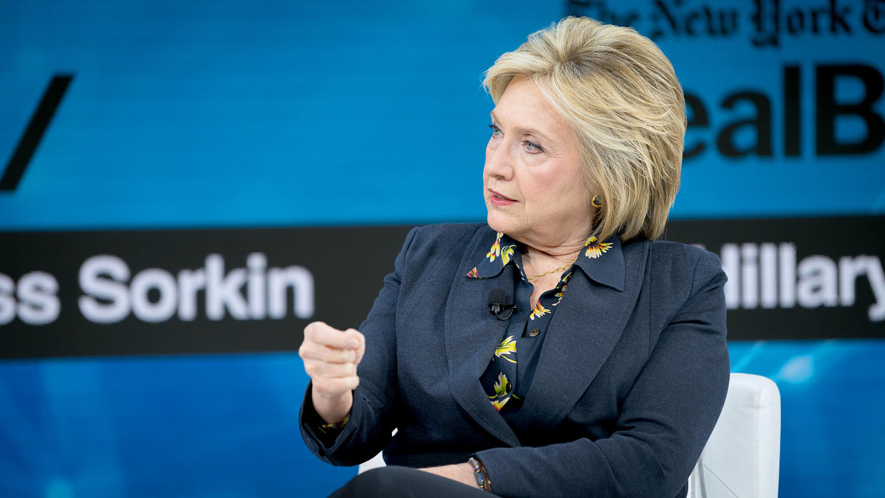 Hillary Clinton says that many people have encouraged her to run in the 2020 presidential race. (Photo: Mike Cohen/Getty Images)