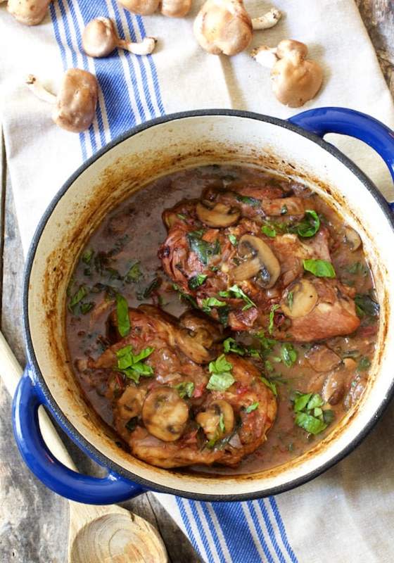 <p>From A Chef's Kitchen</p><p>What we've got here is a cozy dinner that's easy to love. </p><p><strong>Get the recipe: <a href="https://www.fromachefskitchen.com/chicken-pinot-noir-with-wild-mushrooms-and-fresh-basil/" rel="nofollow noopener" target="_blank" data-ylk="slk:Chicken Pinot Noir with Wild Mushrooms and Fresh Basil;elm:context_link;itc:0;sec:content-canvas" class="link rapid-noclick-resp">Chicken Pinot Noir with Wild Mushrooms and Fresh Basil</a></strong></p><p><strong>Related: <a href="https://parade.com/735218/nettiemoore/21-cute-romantic-valentines-day-desserts/" rel="nofollow noopener" target="_blank" data-ylk="slk:25 Best Valentine's Day Dessert Recipes;elm:context_link;itc:0;sec:content-canvas" class="link rapid-noclick-resp">25 Best Valentine's Day Dessert Recipes</a></strong></p>