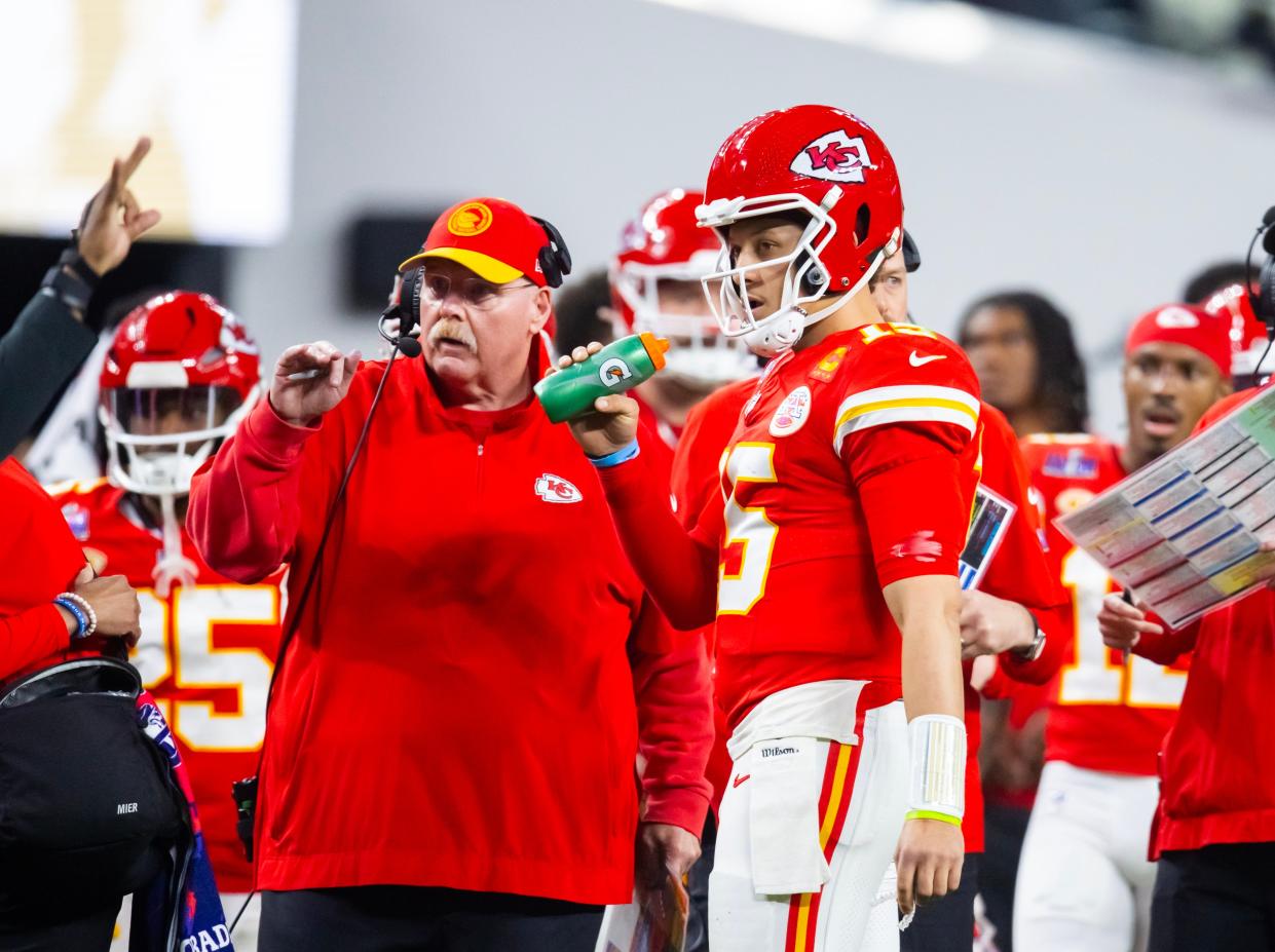 Kansas City coach Andy Reid and quarterback Patrick Mahomes have helped build a Super Bowl dynasty. The Chiefs added to their offense by selecting Texas wideout Xavier Worthy with the 28th pick of the NFL draft.