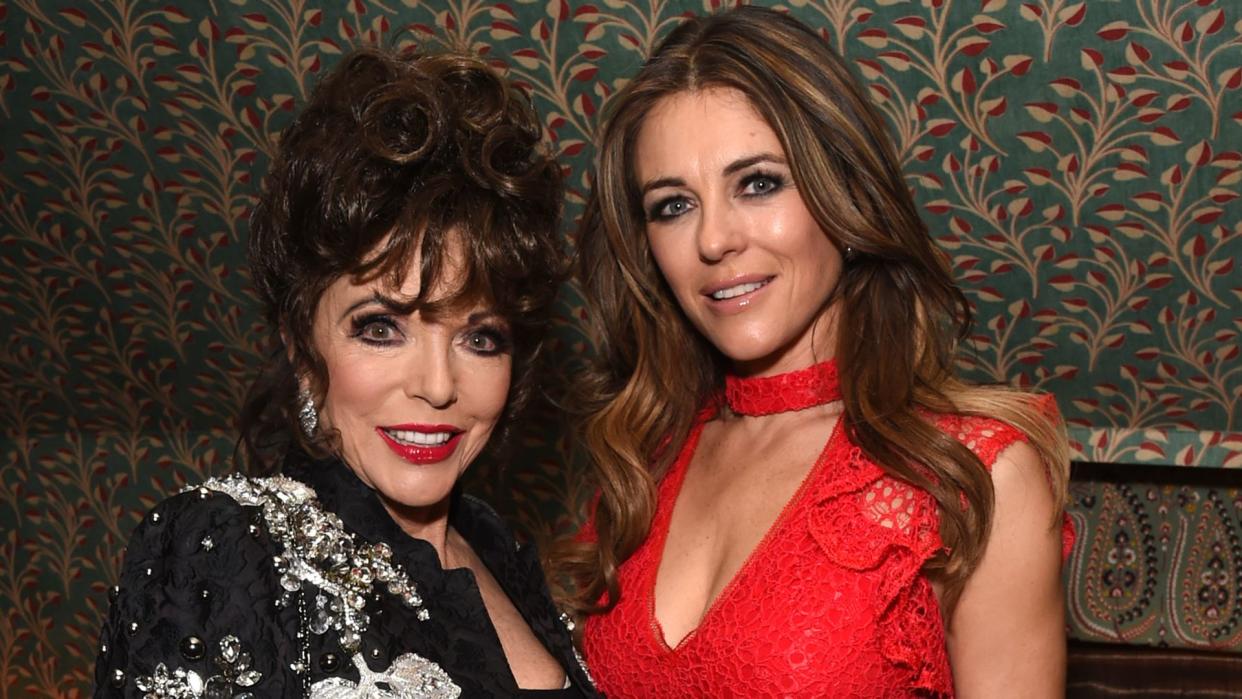 joan collins and elizabeth hurley at time of their lives premiere 