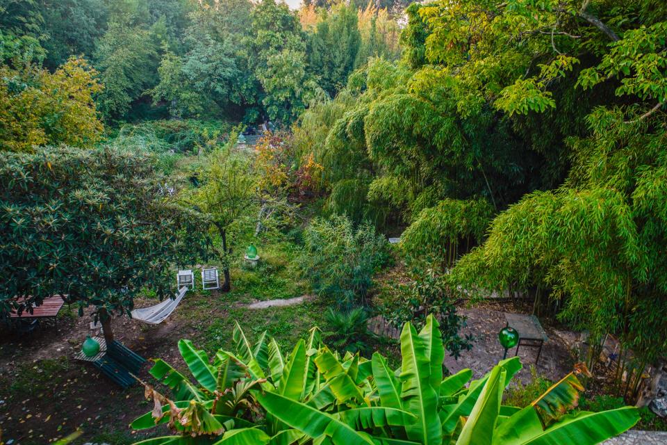 A view from the balcony outside the author's Airbnb in Rome