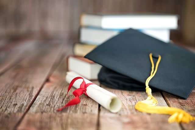 <p>Getty Images</p> Graduation cap and diploma (stock image)