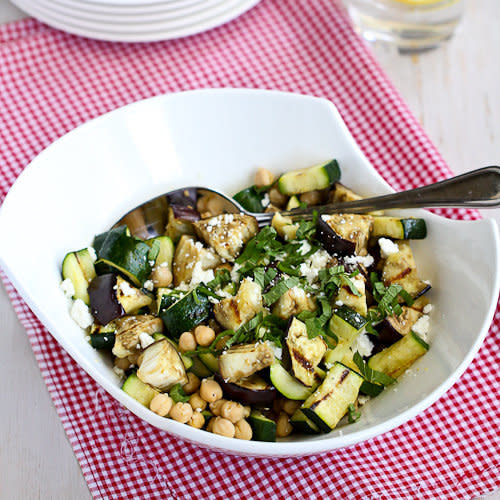 <strong>Get the <a href="http://www.cookincanuck.com/2013/05/grilled-eggplant-zucchini-salad-recipe-with-feta-chickpeas-mint/" target="_blank">Grilled Eggplant & Zucchini Salad with Feta, Chickpeas & Mint</a> recipe from Cookin' Canuck</strong>