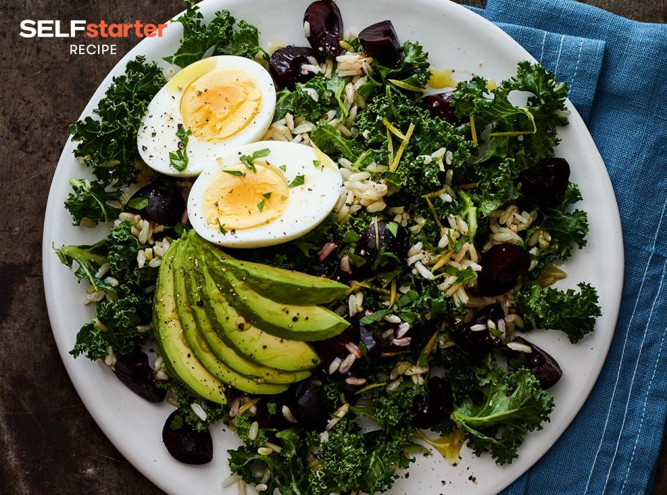 Brown Rice Bowl With Soft-Boiled Egg and Avocado