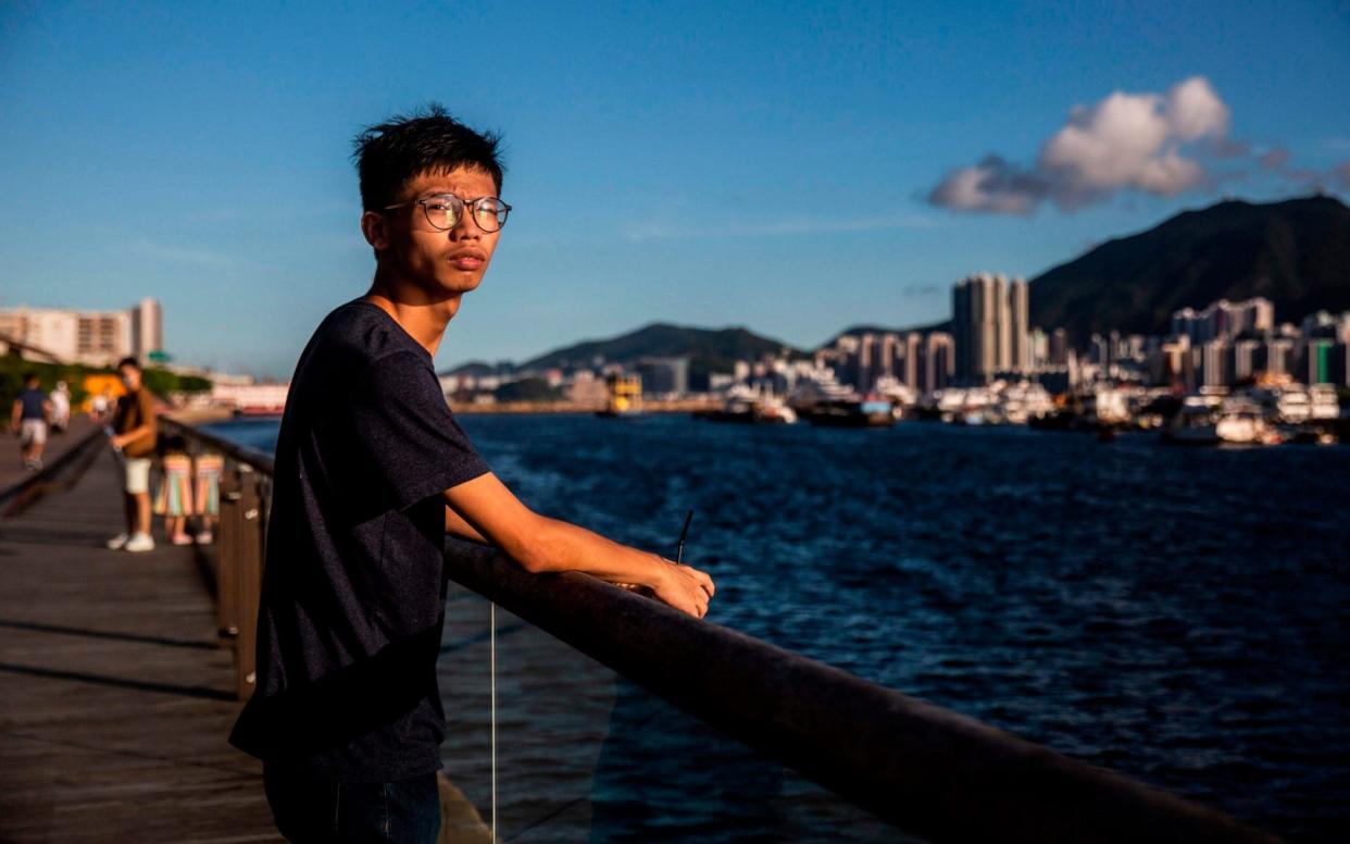 Tony Chung has been an active participant in the Hong Kong protests, working with the group Studentlocalism - ISAAC LAWRENCE /AFP