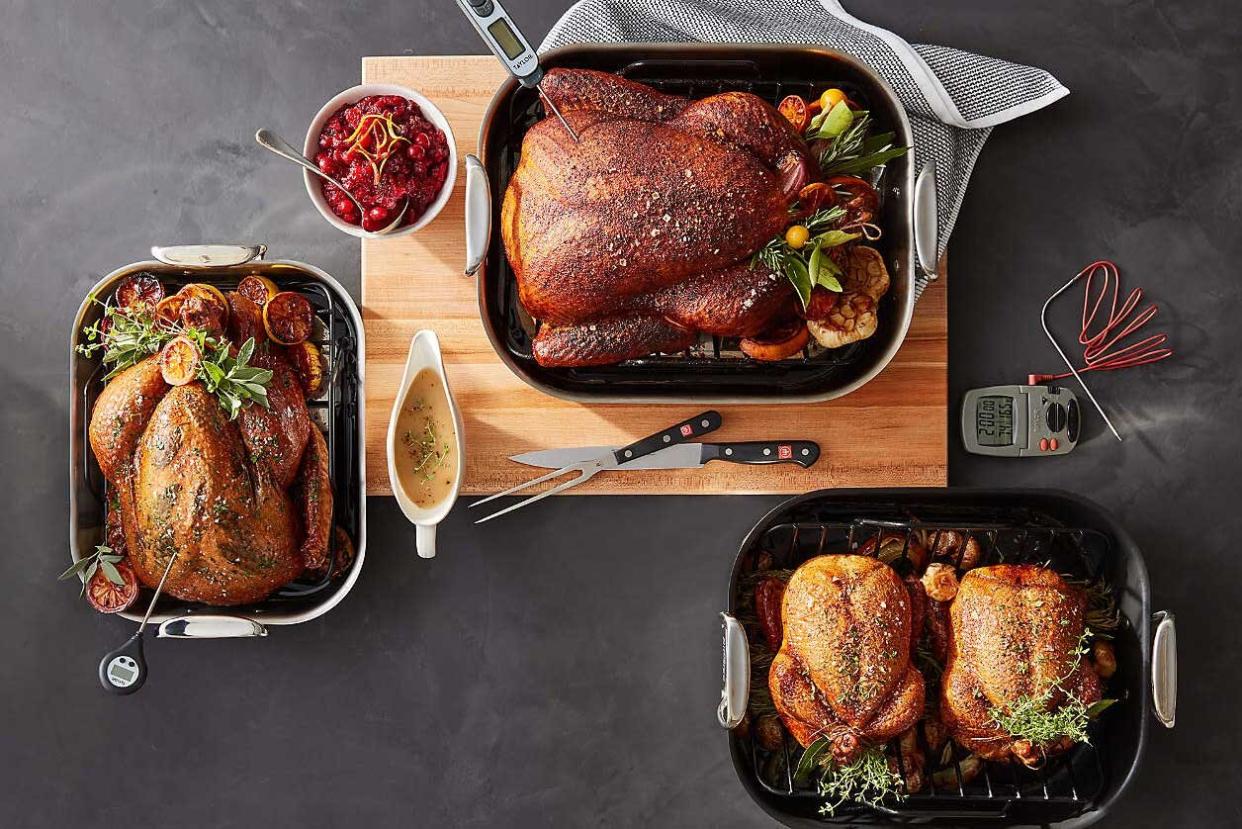 assortment of all-clad roasting pans