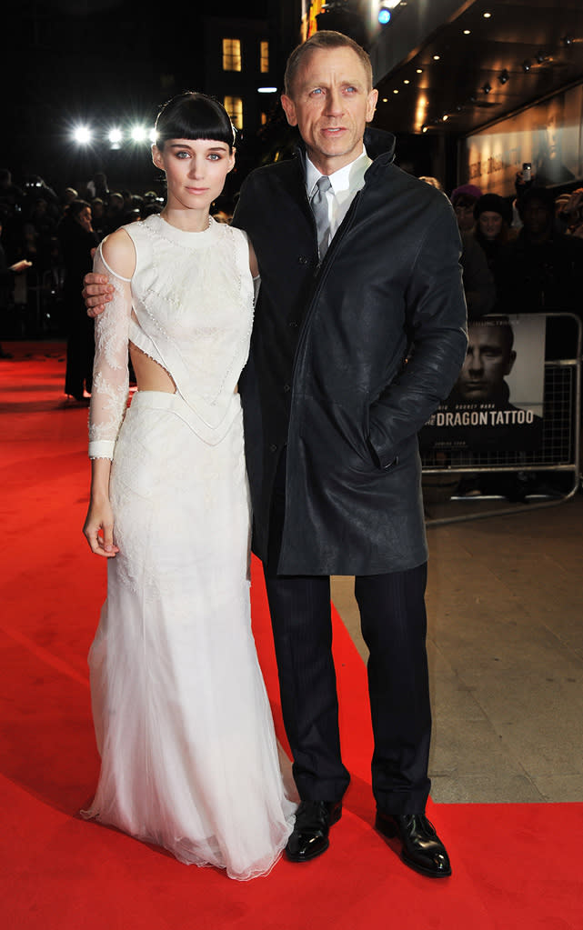 The Girl with the Dragon Tattoo 2011 UK Premiere Rooney Mara Daniel Craig