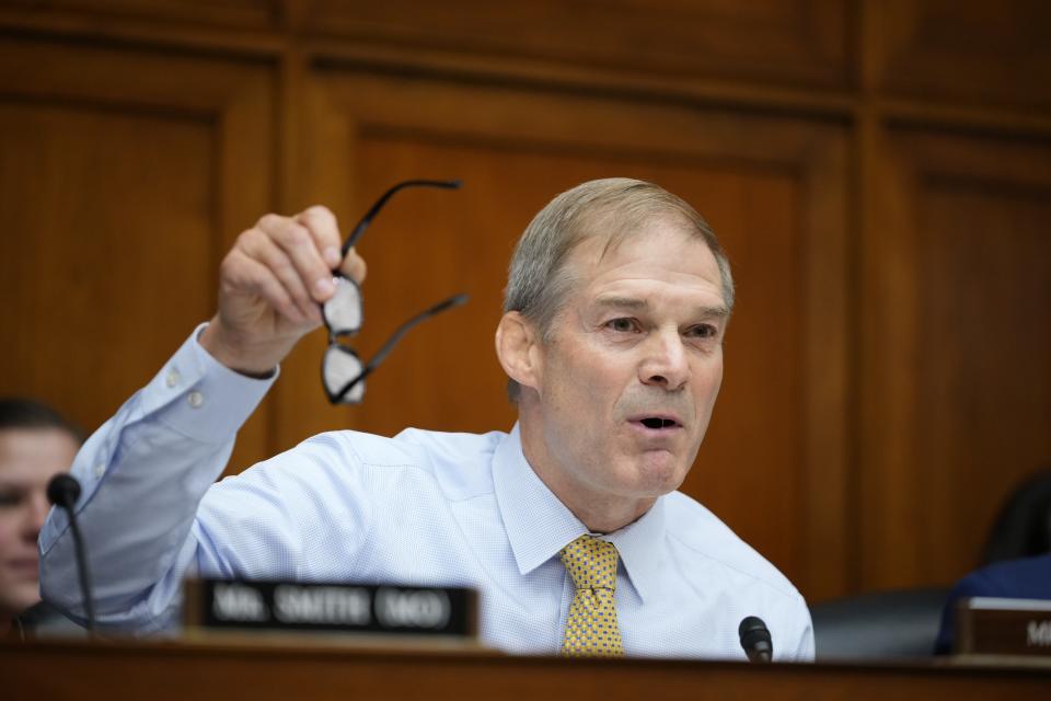 Rep. Jim Jordan, R-Ohio, speaks as the House Oversight committee holds a hearing on the basis for an impeachment inquiry of President Joseph R. Biden, Jr. on Sept. 12, 2023,