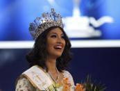 During her send-off organized by Binibining Pilipinas, Mutya Johanna Datul was confident that she will take home the crown using her signature "salagubang walk". REUTERS/Vasily Fedosenko