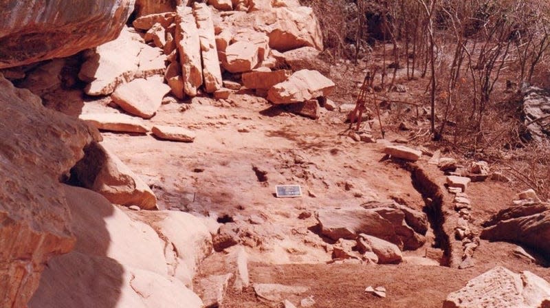 The rocky Alcobaça site in Brazil.