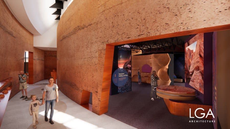<em>The new visitor center will also boast a larger gift shop, offering a wide array of souvenirs and educational materials for visitors to take home. Additionally, an outdoor amphitheater capable of seating up to 200 visitors will provide a venue for educational programs, ranger-led talks, and special events. (Credit: Nevada State Parks)</em>