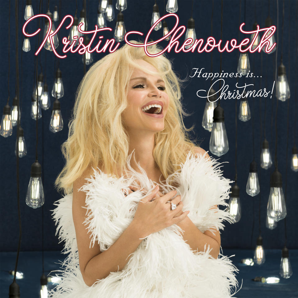 This cover image released by Concord Records shows "Happiness Is... Christmas" by Kristin Chenoweth. (Concord Records via AP)